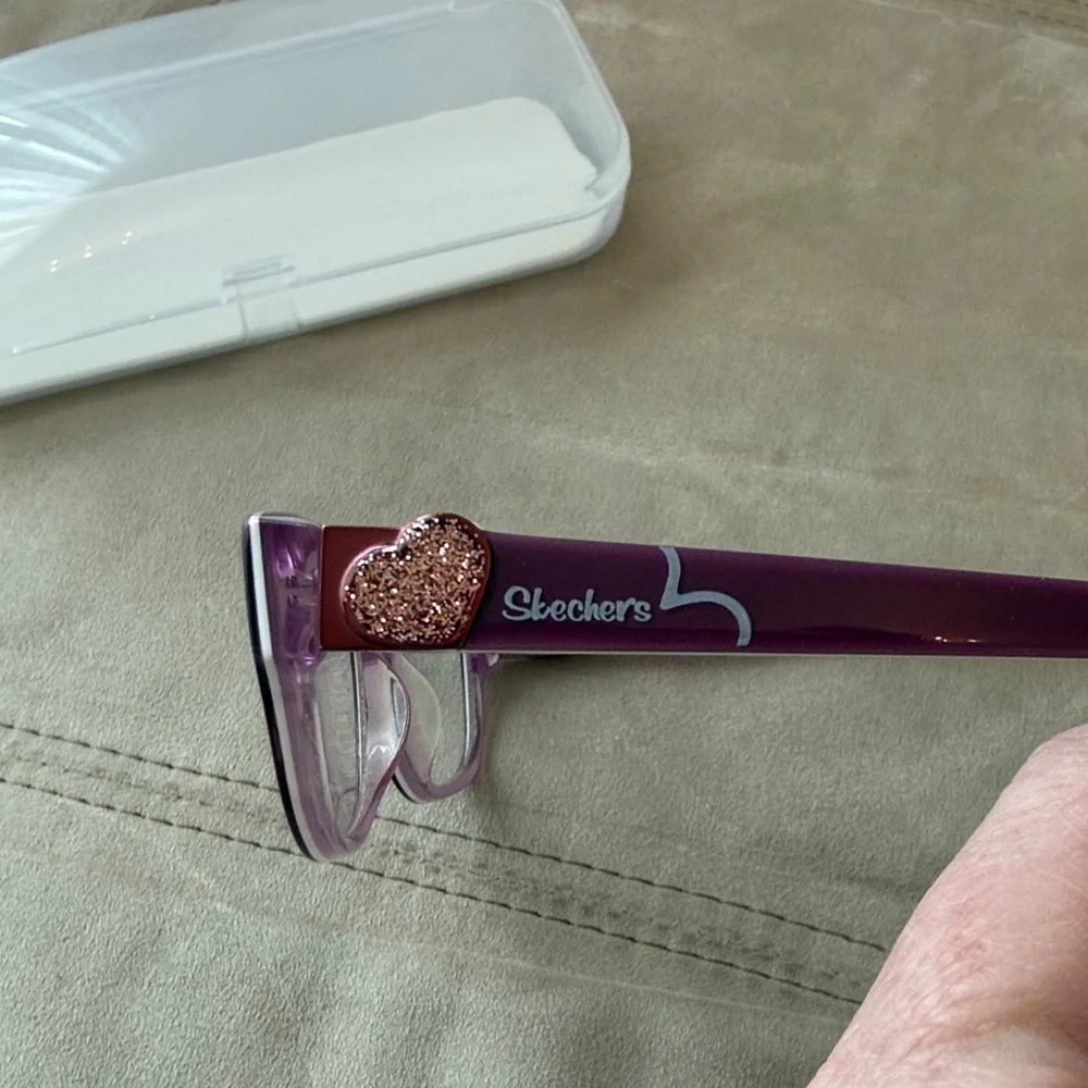 Sketchers Girls Purple Eyeglasses with Case